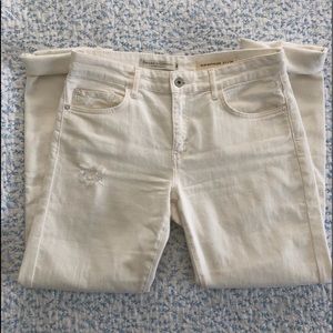 White Pilcro Slim Boyfriend Jeans